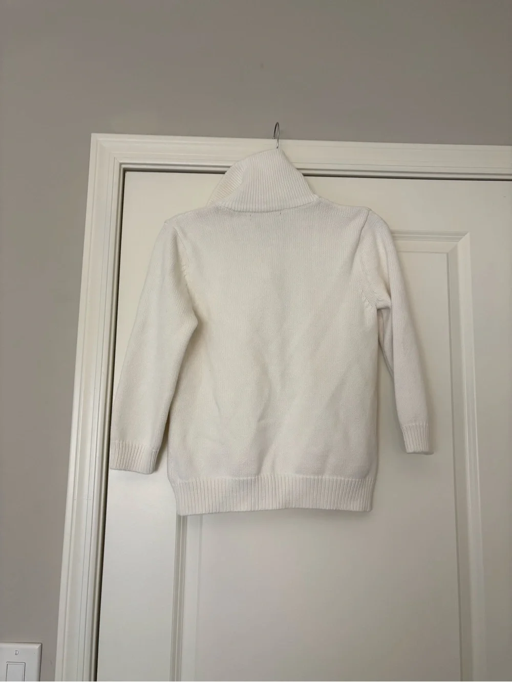 Lauren Ralph Lauren Women’s White/ Cream Button-Up Knit Sweater